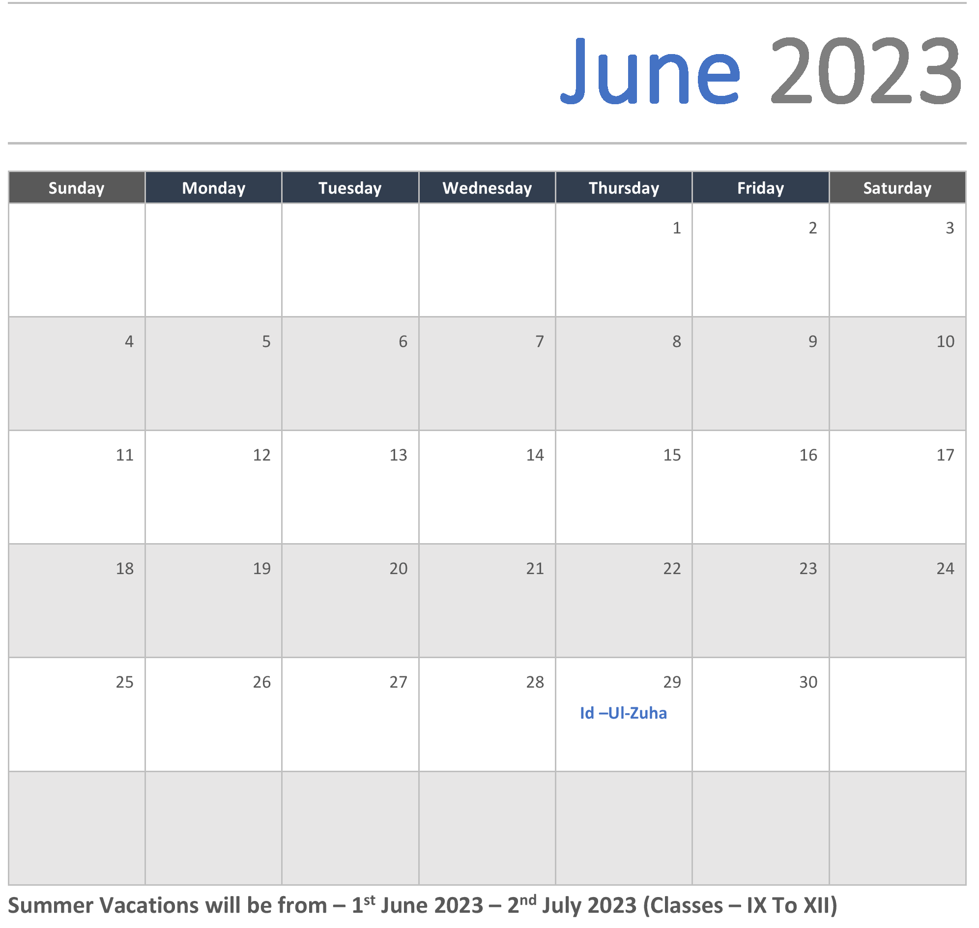 JKG Calendar